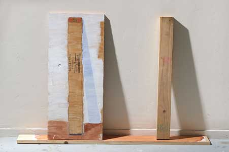 Plywood Painting of 2"x4", Wood primer & stain, 2013
